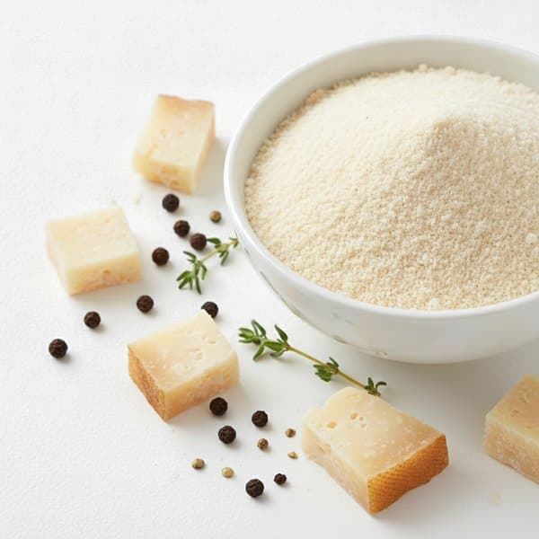Épices Savoyarde : bol de mélange, fromage d'alpage et poivre concassé